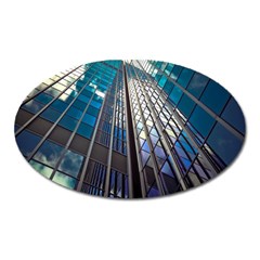 Architecture Skyscraper Oval Magnet by Simbadda