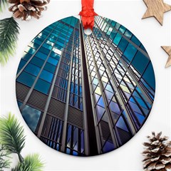 Architecture Skyscraper Round Ornament (two Sides) by Simbadda