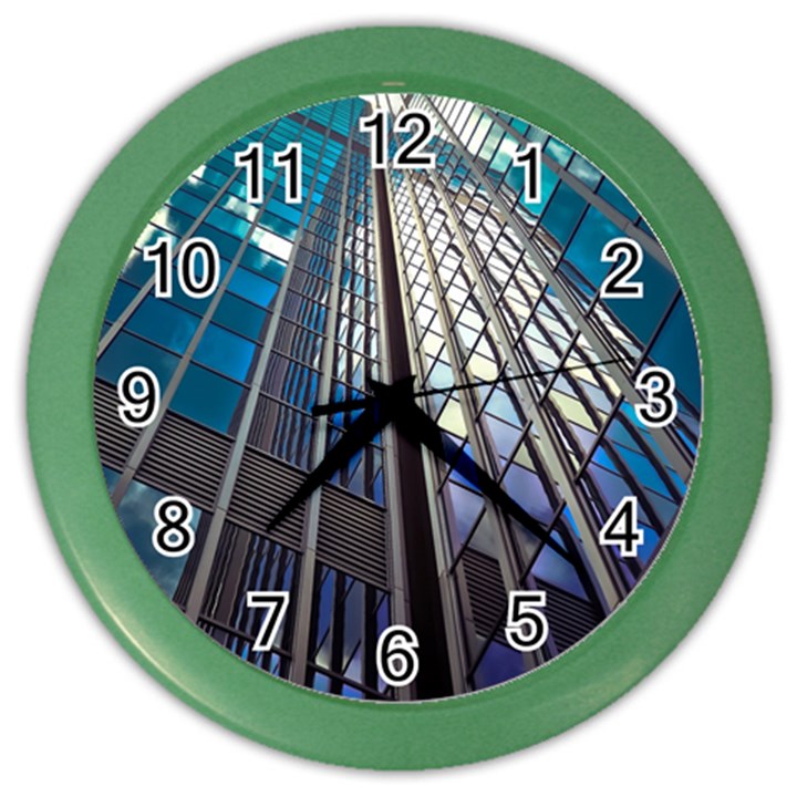 Architecture Skyscraper Color Wall Clocks