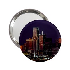 Dallas Texas Skyline Dusk Usa 2 25  Handbag Mirrors by Simbadda