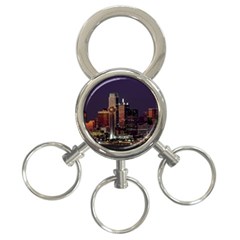 Dallas Texas Skyline Dusk Usa 3-ring Key Chains