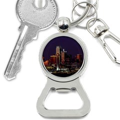 Dallas Texas Skyline Dusk Usa Button Necklaces by Simbadda