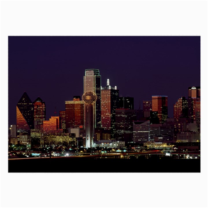 Dallas Texas Skyline Dusk Usa Large Glasses Cloth