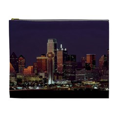 Dallas Texas Skyline Dusk Usa Cosmetic Bag (xl)