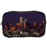 Dallas Texas Skyline Dusk Usa Toiletries Bags 2-Side Back