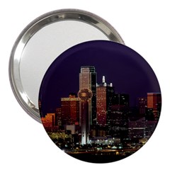 Dallas Texas Skyline Dusk Usa 3  Handbag Mirrors