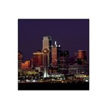 Dallas Texas Skyline Dusk Usa Satin Bandana Scarf Front