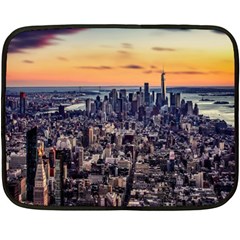 New York Skyline Architecture Nyc Double Sided Fleece Blanket (mini) 