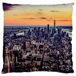 New York Skyline Architecture Nyc Large Flano Cushion Case (Two Sides) Front