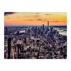 New York Skyline Architecture Nyc Double Sided Flano Blanket (mini)  by Simbadda