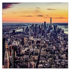 New York Skyline Architecture Nyc Large Satin Scarf (square) by Simbadda