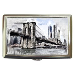 City Skyline Skyline City Cityscape Cigarette Money Cases by Simbadda