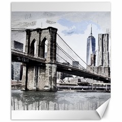 City Skyline Skyline City Cityscape Canvas 20  X 24   by Simbadda