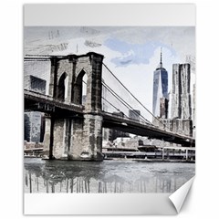 City Skyline Skyline City Cityscape Canvas 11  X 14   by Simbadda