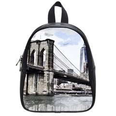 City Skyline Skyline City Cityscape School Bag (small) by Simbadda