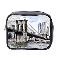 City Skyline Skyline City Cityscape Mini Toiletries Bag 2-side by Simbadda