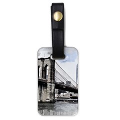 City Skyline Skyline City Cityscape Luggage Tags (one Side)  by Simbadda