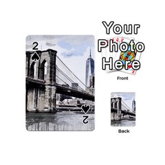 City Skyline Skyline City Cityscape Playing Cards 54 (mini)  by Simbadda