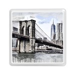 City Skyline Skyline City Cityscape Memory Card Reader (Square)  Front