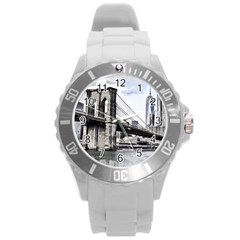 City Skyline Skyline City Cityscape Round Plastic Sport Watch (l) by Simbadda