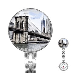 City Skyline Skyline City Cityscape Stainless Steel Nurses Watch by Simbadda