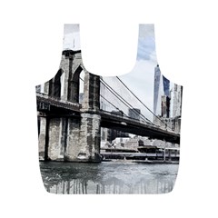 City Skyline Skyline City Cityscape Full Print Recycle Bags (m)  by Simbadda