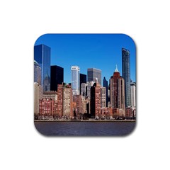 Skyscraper Architecture City Rubber Coaster (square)  by Simbadda