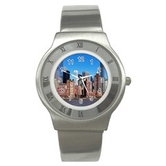 Skyscraper Architecture City Stainless Steel Watch by Simbadda