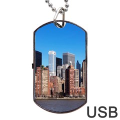 Skyscraper Architecture City Dog Tag Usb Flash (two Sides) by Simbadda