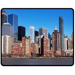 Skyscraper Architecture City Double Sided Fleece Blanket (medium)  by Simbadda