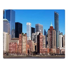 Skyscraper Architecture City Double Sided Flano Blanket (large)  by Simbadda