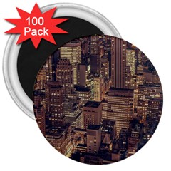 New York City Skyline Nyc 3  Magnets (100 Pack) by Simbadda