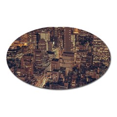 New York City Skyline Nyc Oval Magnet by Simbadda