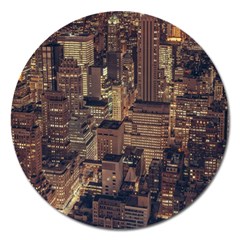 New York City Skyline Nyc Magnet 5  (round) by Simbadda