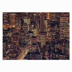 New York City Skyline Nyc Large Glasses Cloth (2-side) by Simbadda