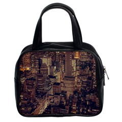 New York City Skyline Nyc Classic Handbags (2 Sides) by Simbadda