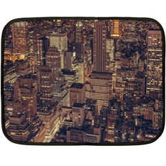 New York City Skyline Nyc Fleece Blanket (mini) by Simbadda