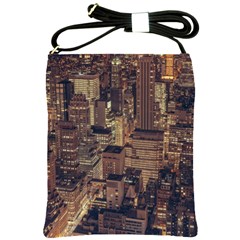 New York City Skyline Nyc Shoulder Sling Bags by Simbadda