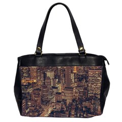 New York City Skyline Nyc Office Handbags (2 Sides)  by Simbadda