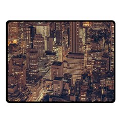 New York City Skyline Nyc Fleece Blanket (small) by Simbadda