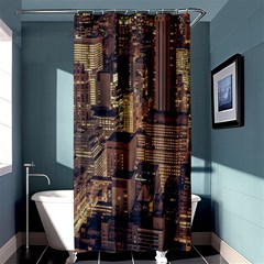 New York City Skyline Nyc Shower Curtain 36  X 72  (stall)  by Simbadda