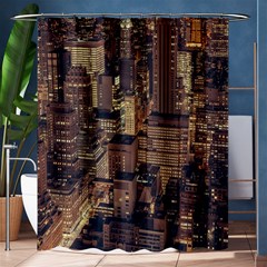 New York City Skyline Nyc Shower Curtain 60  X 72  (medium)  by Simbadda