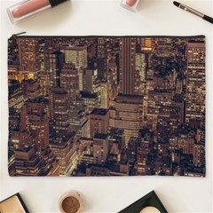 New York City Skyline Nyc Cosmetic Bag (xxxl)  by Simbadda