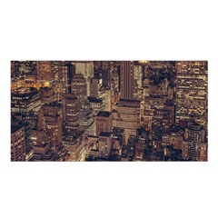 New York City Skyline Nyc Satin Shawl by Simbadda