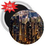 Panorama Urban Landscape Town Center 3  Magnets (100 pack) Front