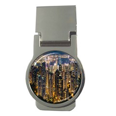 Panorama Urban Landscape Town Center Money Clips (round)  by Simbadda