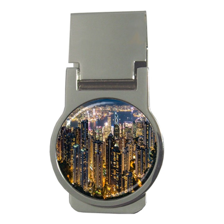 Panorama Urban Landscape Town Center Money Clips (Round) 