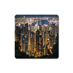 Panorama Urban Landscape Town Center Square Magnet by Simbadda