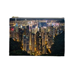 Panorama Urban Landscape Town Center Cosmetic Bag (large)  by Simbadda