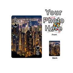 Panorama Urban Landscape Town Center Playing Cards 54 (mini)  by Simbadda